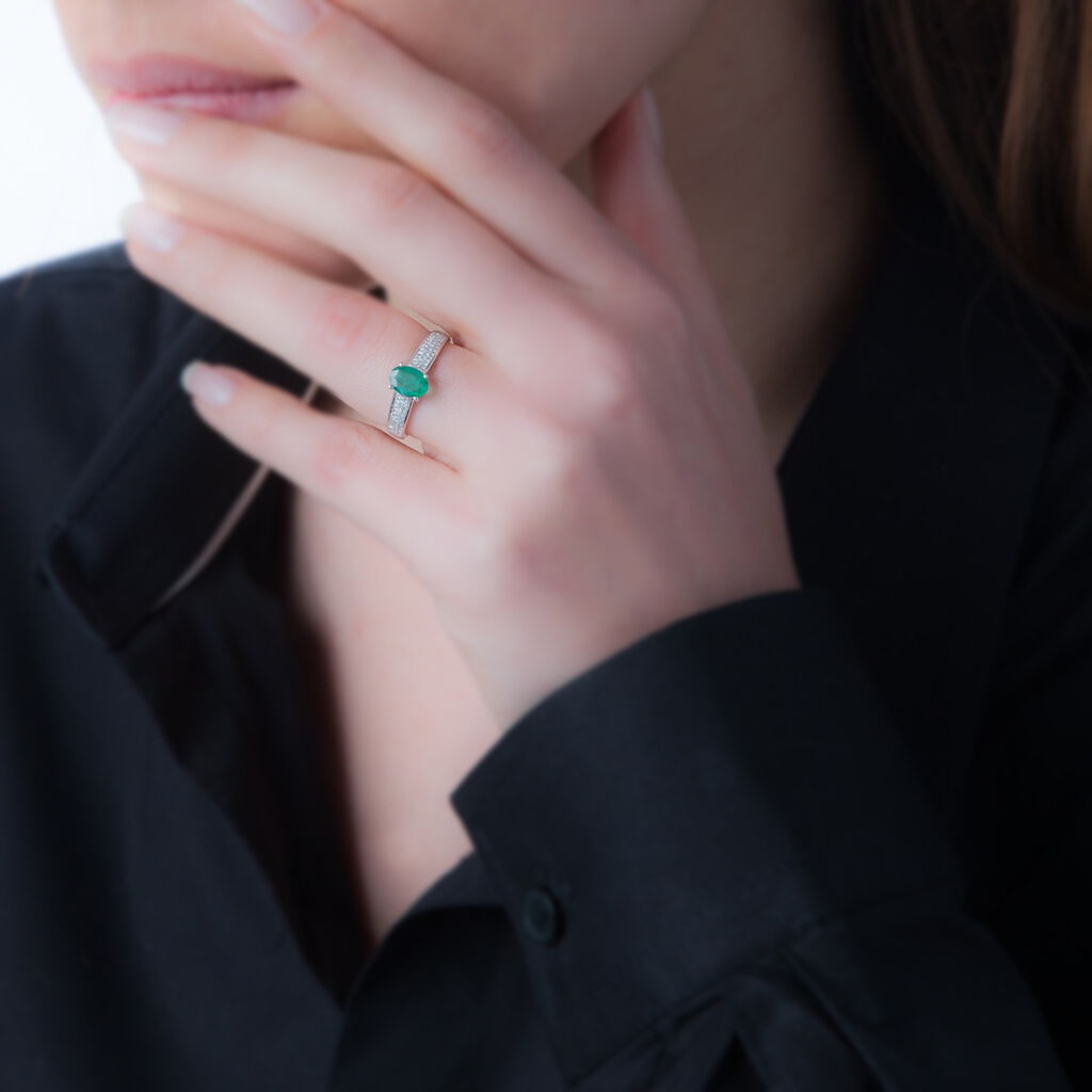 Bague Crista Or Rose Citrine Et Diamant - Spannringe Damen | OROVIVO