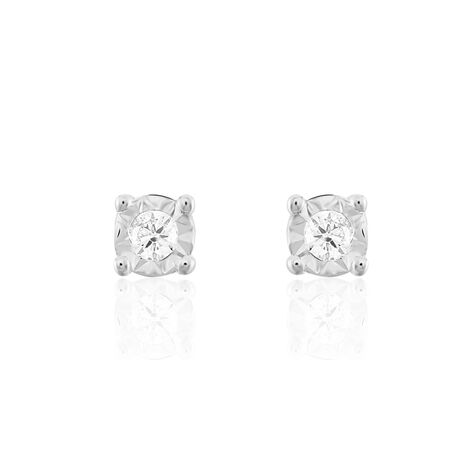 Illusion Damen Ohrstecker Wei&szlig;gold 375 (9 Karat) Diamant Wei&szlig; 0,03 ct - Ohrstecker Damen | OROVIVO