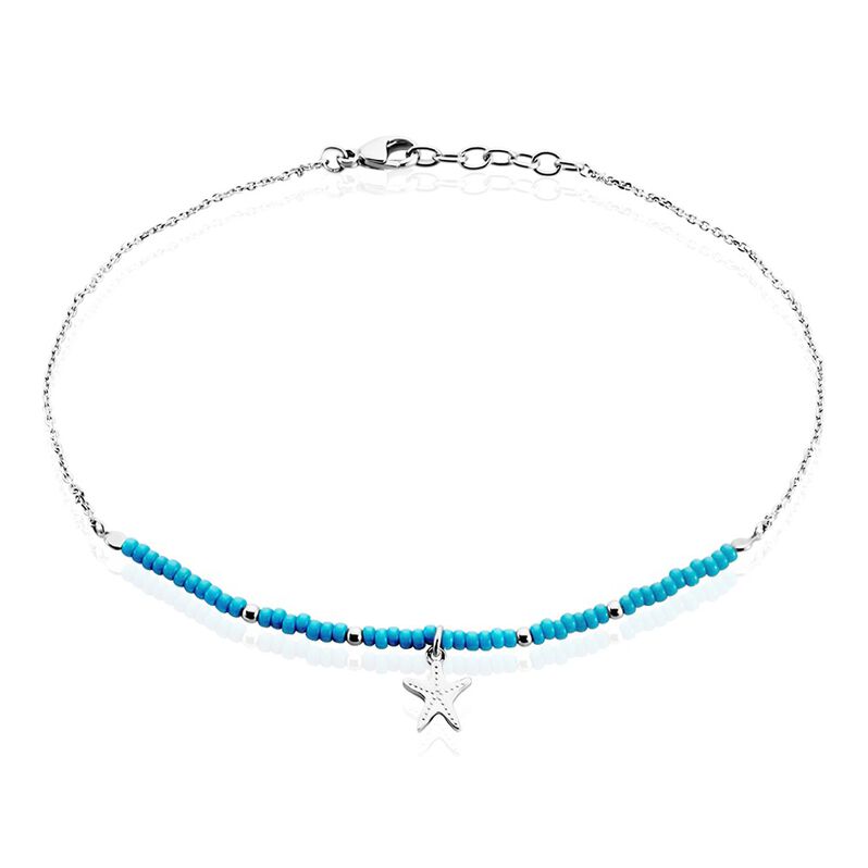 Chaîne De Cheville Argent Blanc Noga Miyuki - Spannringe Damen | OROVIVO