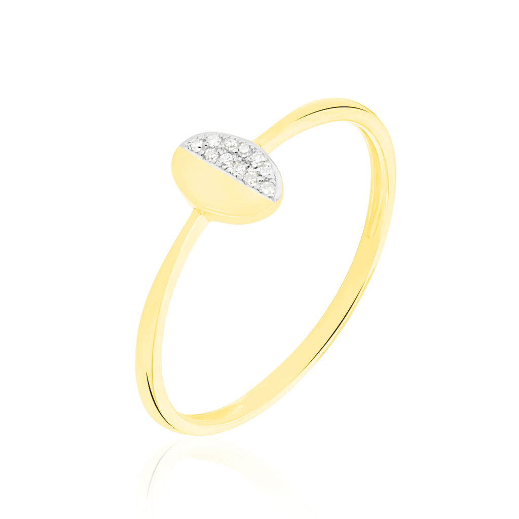 Bague Emilia Or Jaune Diamant - Spannringe Damen | OROVIVO