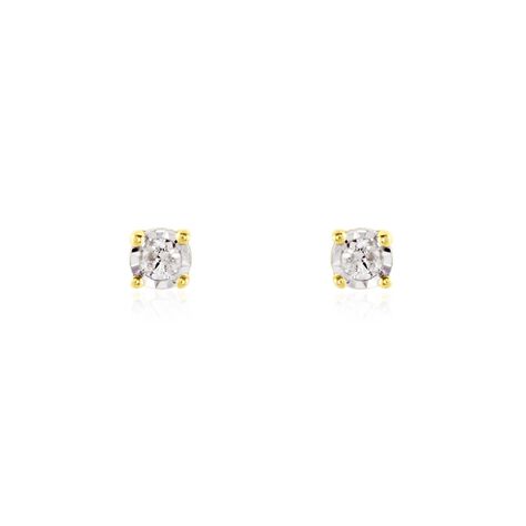 • Goldene Ohrstecker OROVIVO Diamant mit