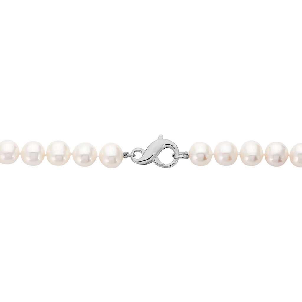 Damen Collier Silber 925 Zuchtperlen 9-10mm - Halsketten Damen | OROVIVO