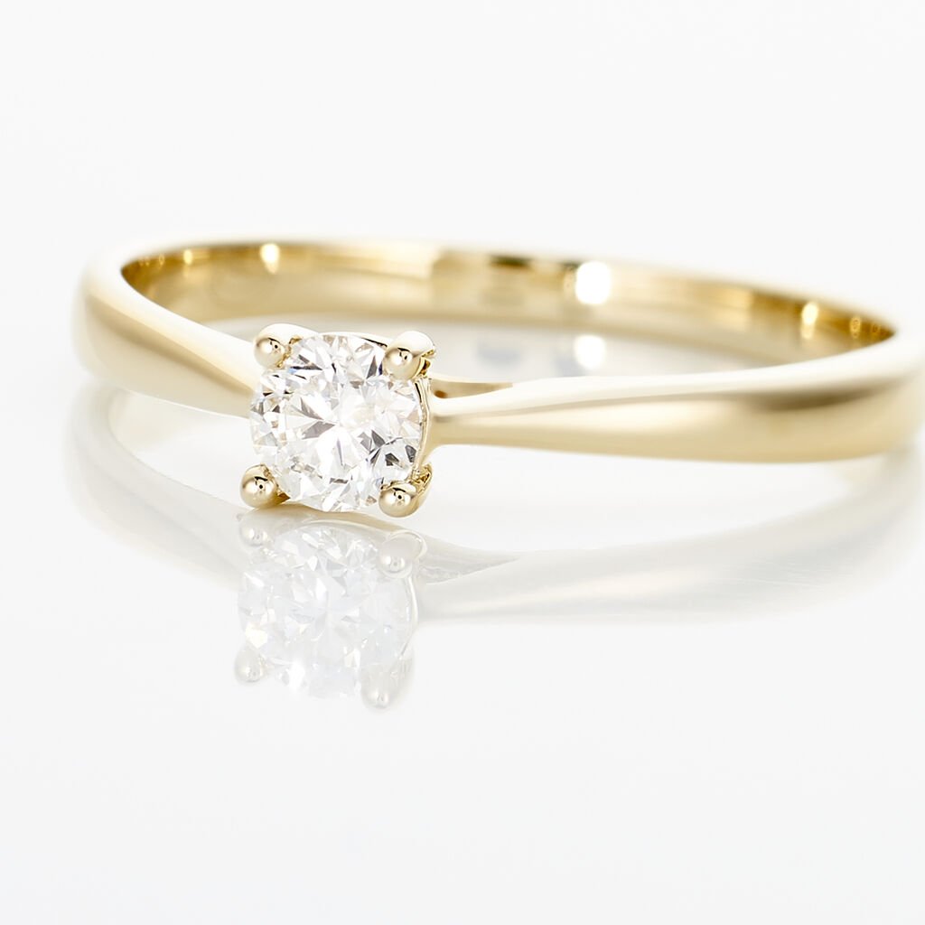 Bague Solitaire Victoria Or Jaune Diamant - Spannringe Damen | OROVIVO