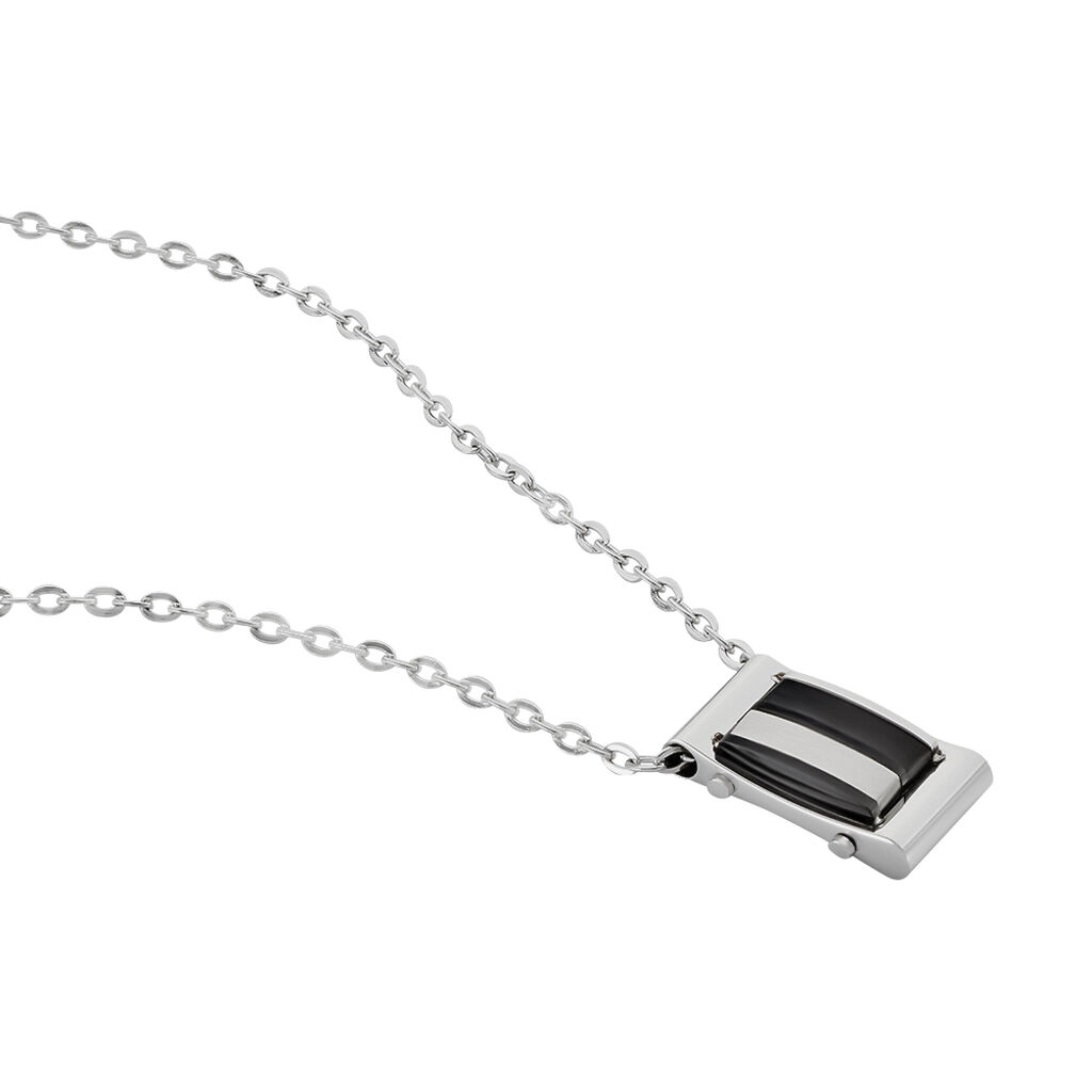 Herren Halskette Edelstahl Schwarz  - Halsketten Herren | OROVIVO