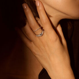Damenring Silber 925 Zirkonia rhodiniert Marilyn - Ringe mit Stein Damen | OROVIVO