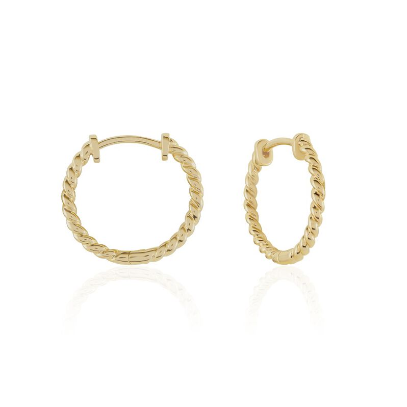 Damen Creolen Messing Gold plattiert - Creolen Damen | OROVIVO