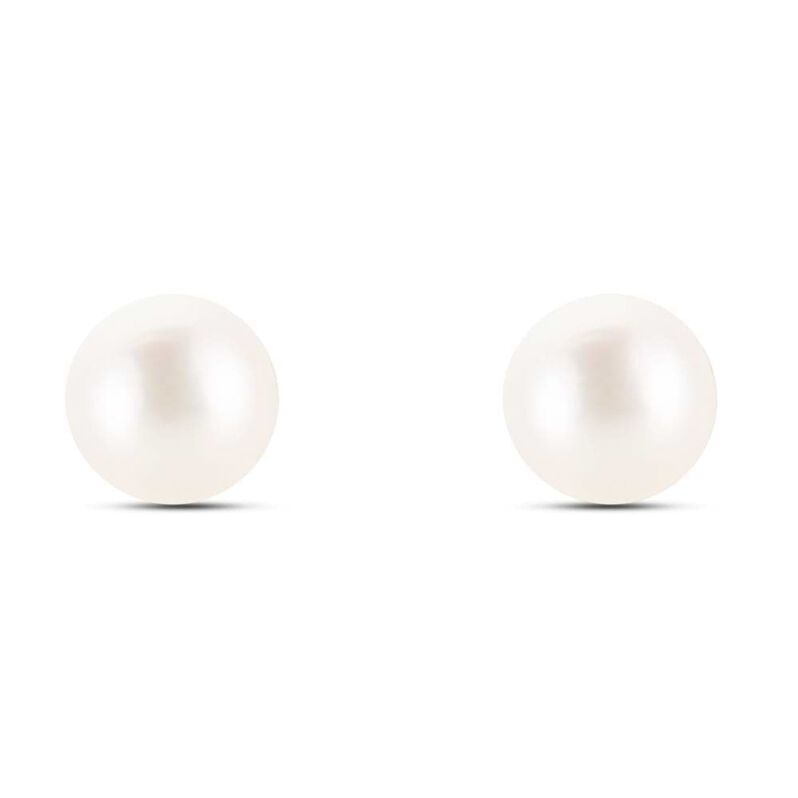 Orecchini Lobo Gabrielle Oro Bianco Perla D'Acqua Dolce - Spannringe Damen | OROVIVO