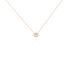ROSA Damen Collier Rosegold 375 (9 Karat) Diamant Wei&szlig; 0,05 ct Kreis