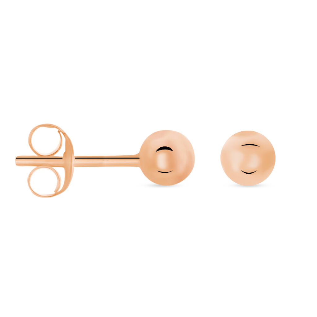 Damen Ohrstecker Silber 925 Rosé Vergoldet 4mm - Ohrstecker Damen | OROVIVO