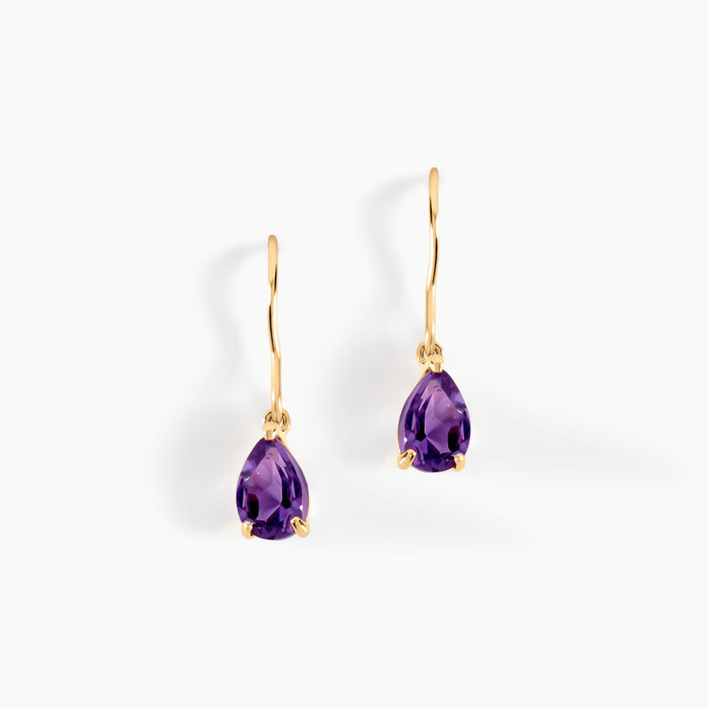 Boucles D'oreilles Or Jaune Kalyne Amethyste - Spannringe Damen | OROVIVO