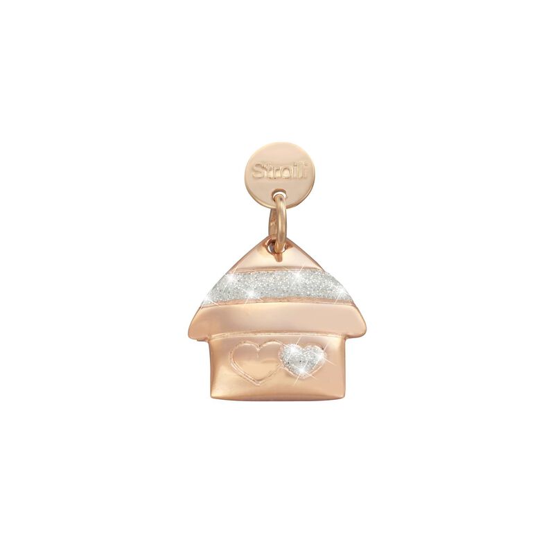 Charm in argento rosato e glitter - Spannringe Damen | OROVIVO