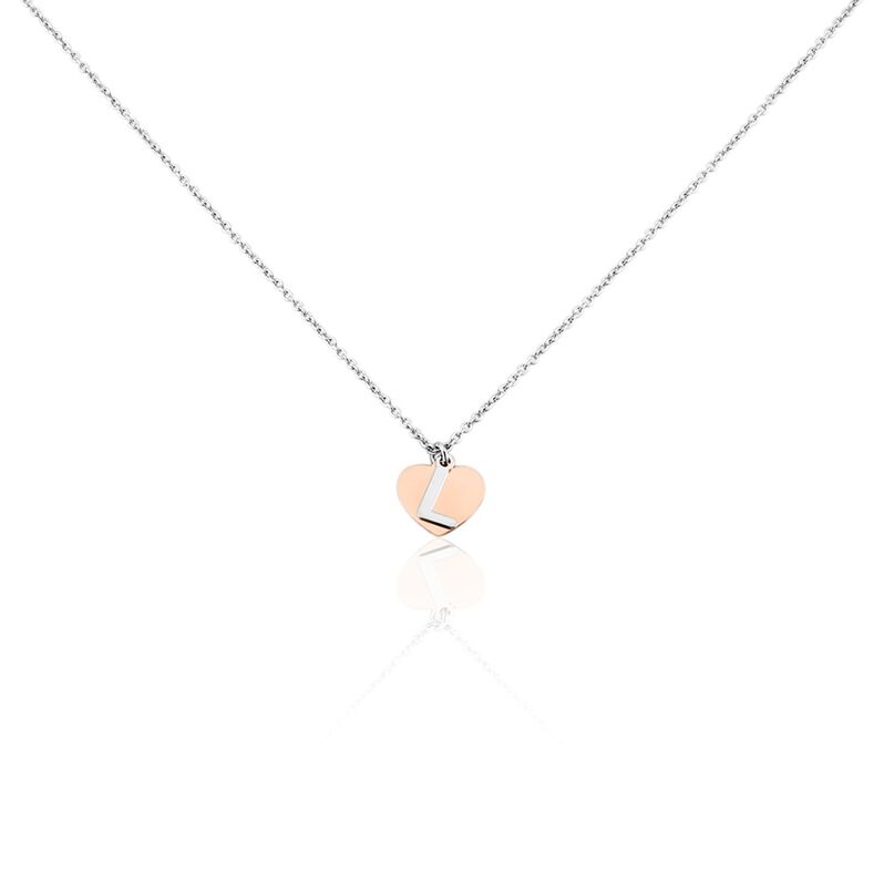 Damen Halskette Silber 925 Bicolor Buchstabe L - Halsketten Damen | OROVIVO