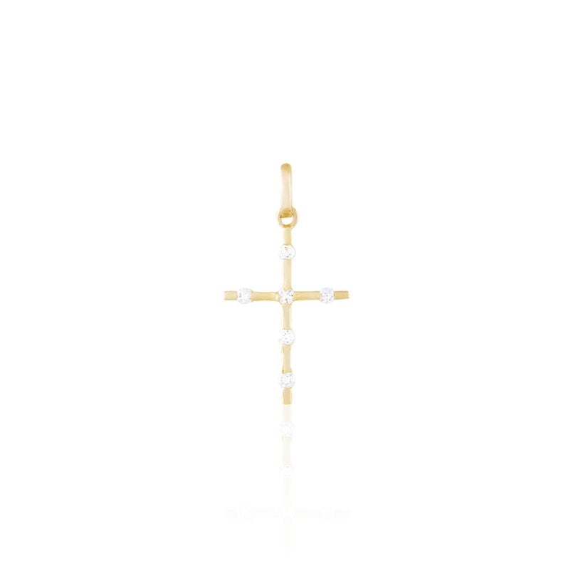 Kreuz Anhänger Gold 375 Zirkonia Esther - Schmuckanhänger Familie | OROVIVO