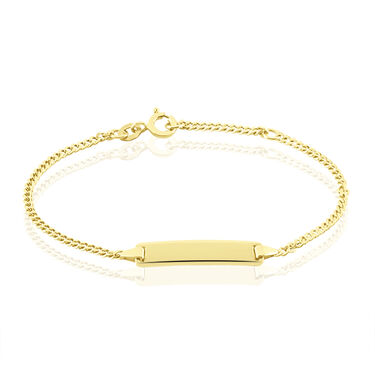 PANZER ID Kinder ID Armband Gold 375 (9 Karat) Rechteckig B 2,1 mm