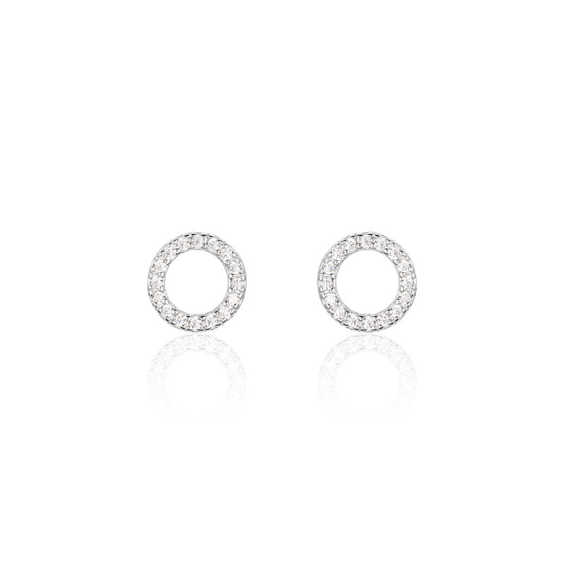 Damen Ohrstecker Silber 925 Zirkonia Kreis Babila - Ohrstecker Damen | OROVIVO