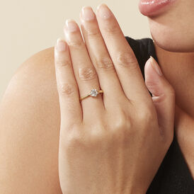 Ring Gold 750 Synthetischer Diamant 0,52ct - Ringe mit Stein Damen | OROVIVO