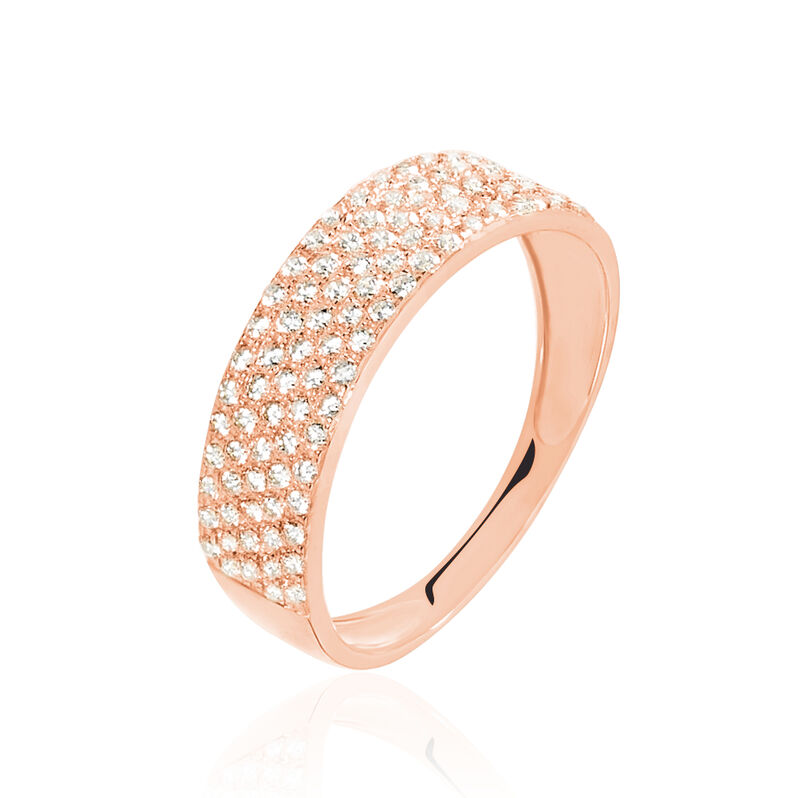 Bague Vanina Or Rose Oxyde De Zirconium - Spannringe Damen | OROVIVO