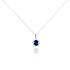 CAMILLA Damen Collier Silber 925 Andere Steine Blau 1,44 ct Kreis