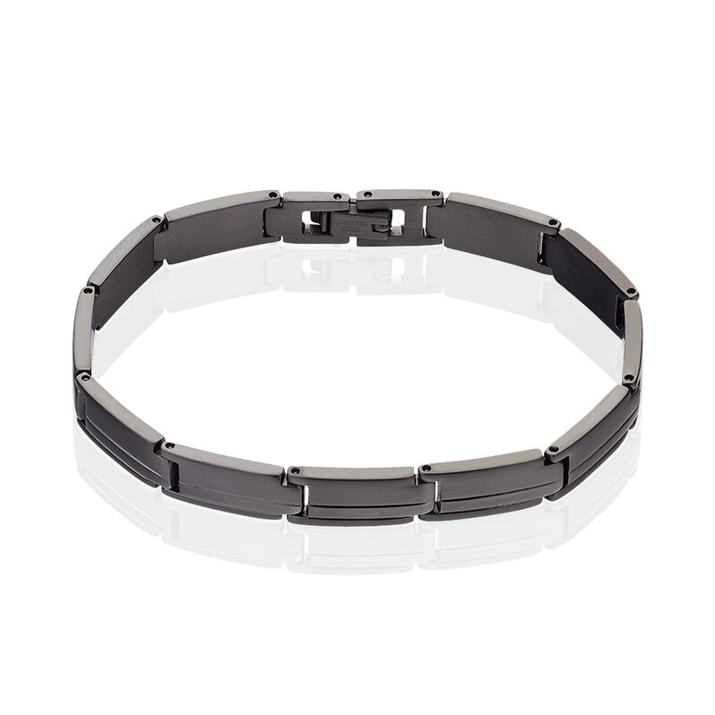 Bracelet Acier Pvd Noir Black - Spannringe Herren | OROVIVO