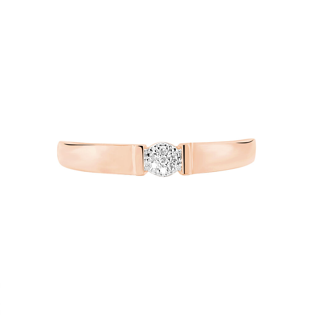 Bague Or Rose Et Diamants - Spannringe Damen | OROVIVO