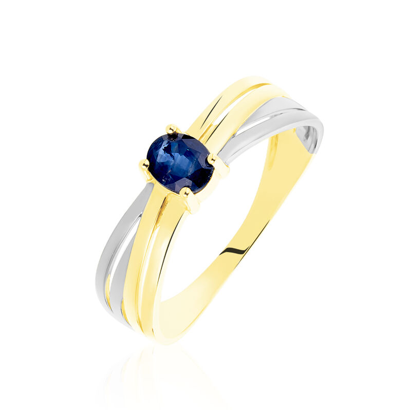 Bague Hannah Or Bicolore Saphir - Spannringe Damen | OROVIVO