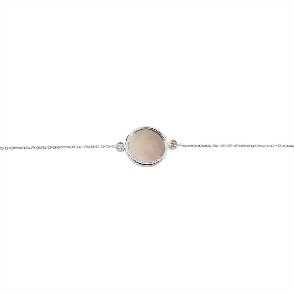 Damenarmband Weißgold 375 Perlmutt - Armbänder mit Anhänger Damen | OROVIVO