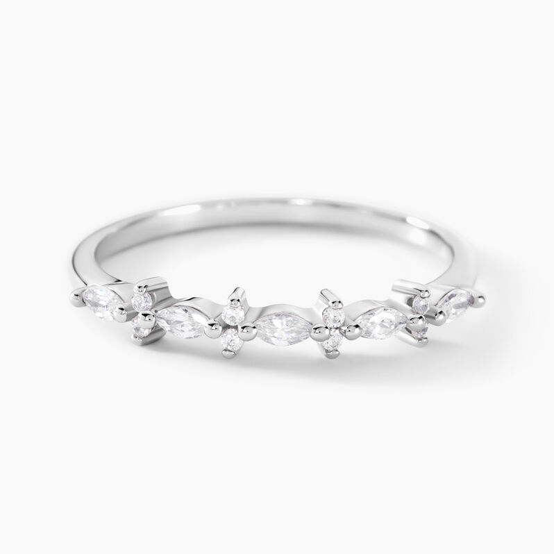 Bague Naura Argent Weiss Oxyde De Zirconium - Spannringe Damen | OROVIVO