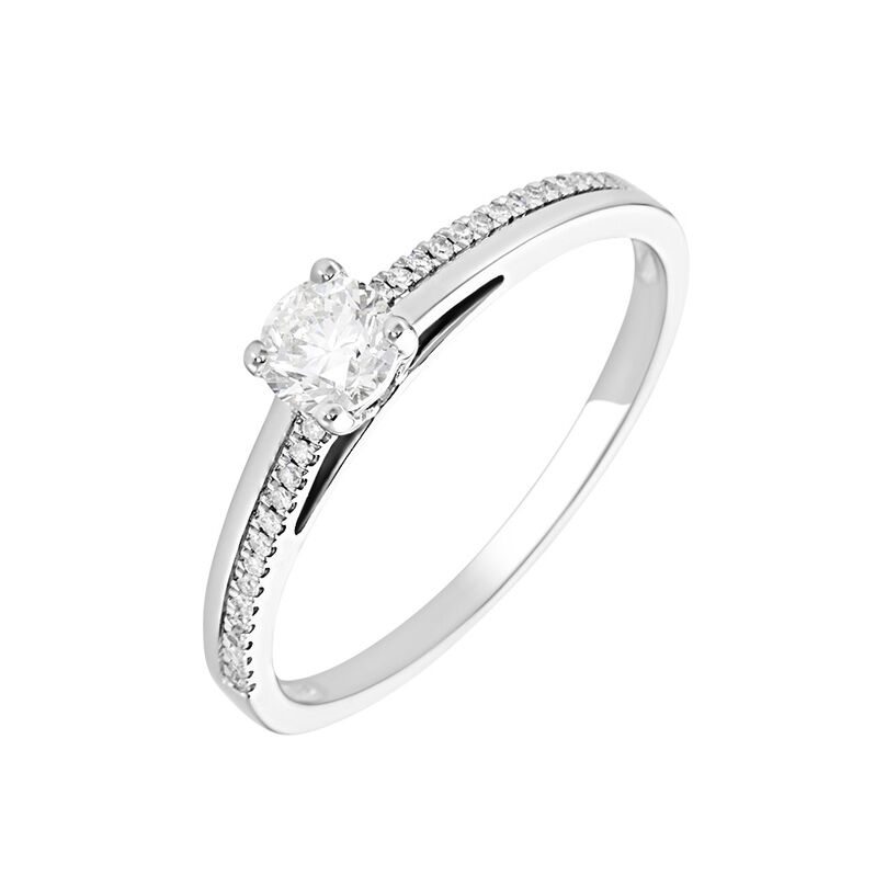 Damen Ring Weißgold 375 Diamant 0,37ct Alexandra  - Verlobungsringe Damen | OROVIVO