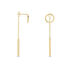 KRUSCHA Damen Ohrringe Lang Vergoldet 750 B 2 mm