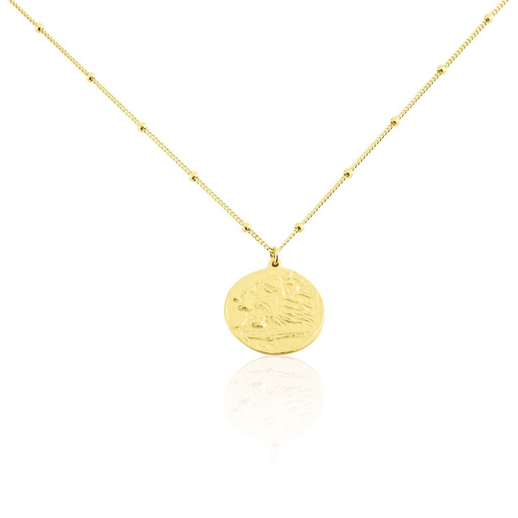 Damen Halskette Gold 375 Münze Löwe Aksja - 13280005221R00 • Orovivo