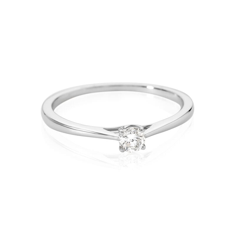 VICTORIA Damen Ring Wei&szlig;gold 585 (14 Karat) Diamant Wei&szlig; 0,16 ct - Verlobungsringe Damen | OROVIVO