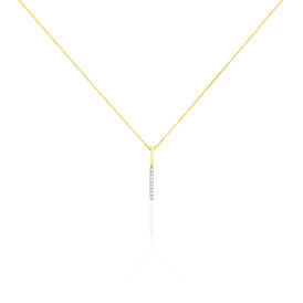 Damen Halskette Gold 375 Bicolor Diamanten 0,081ct - Ketten mit Anhänger Damen | OROVIVO