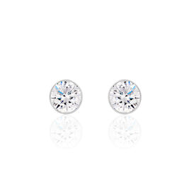 Damen Ohrstecker Silber 925 Zirkonia 6mm - Ohrstecker Damen | OROVIVO