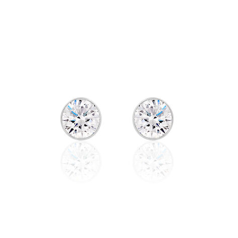 Damen Ohrstecker Silber 925 Zirkonia 6mm - Ohrstecker Damen | OROVIVO