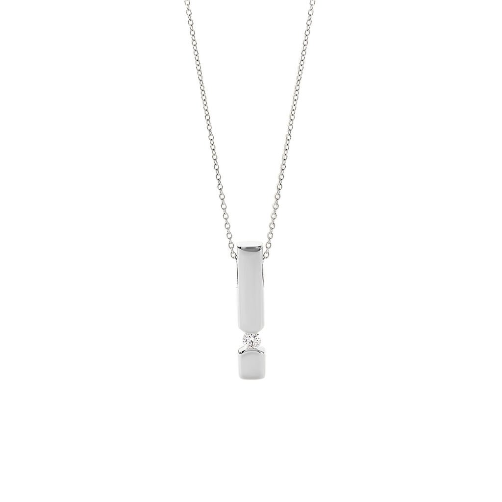 SANINA Damen Collier Wei&szlig;gold 585 (14 Karat) Diamant Wei&szlig; 0,04 ct