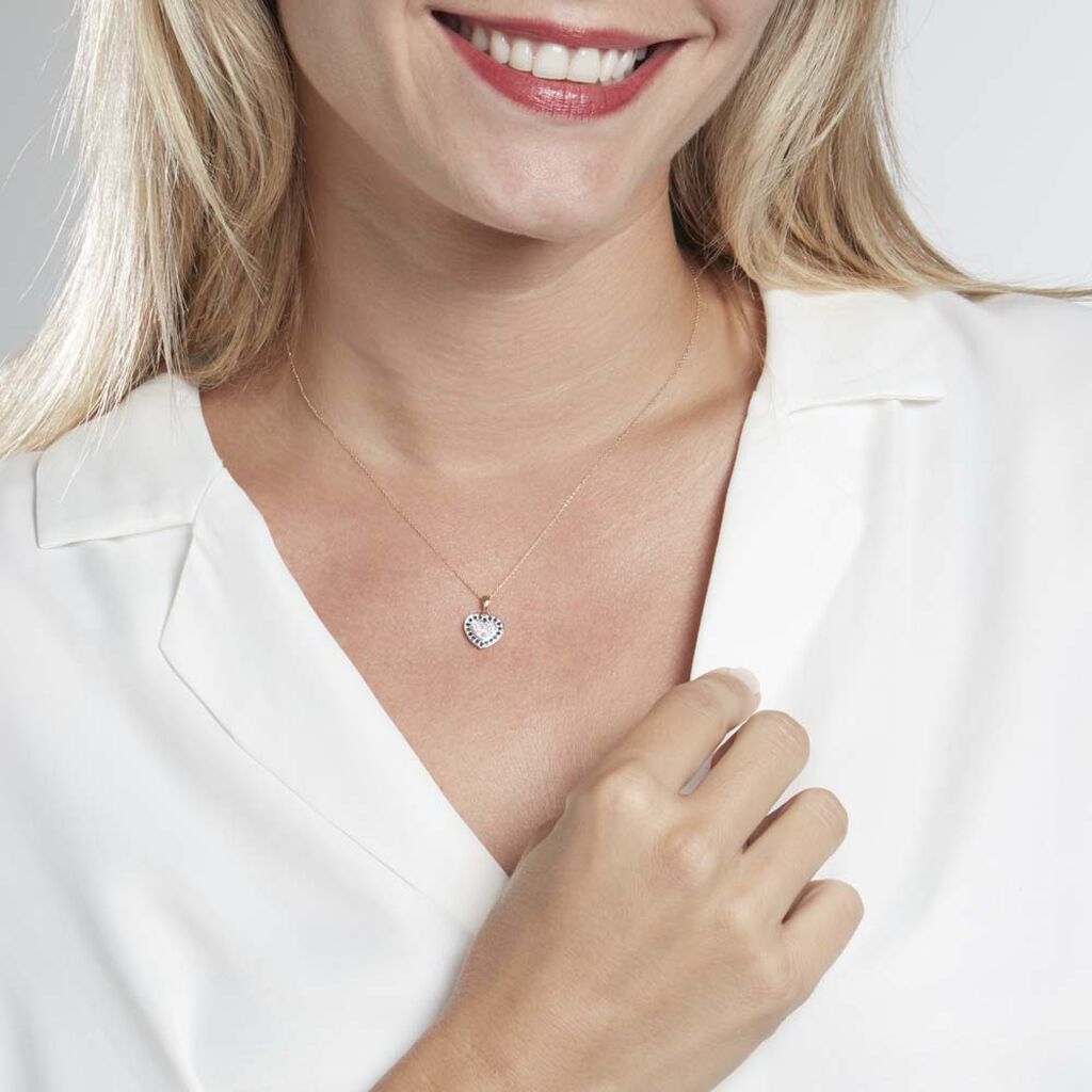 Collier Or Jaune Mair Saphirs Diamants - Spannringe Damen | OROVIVO