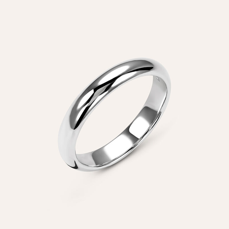 Fede Classica Leggera 3.6 mm Oro Bianco - Spannringe Unisex | OROVIVO