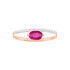 Damenring Roségold 375 Rubin Diamanten 0,06ct - Ringe mit Edelsteinen Damen | OROVIVO
