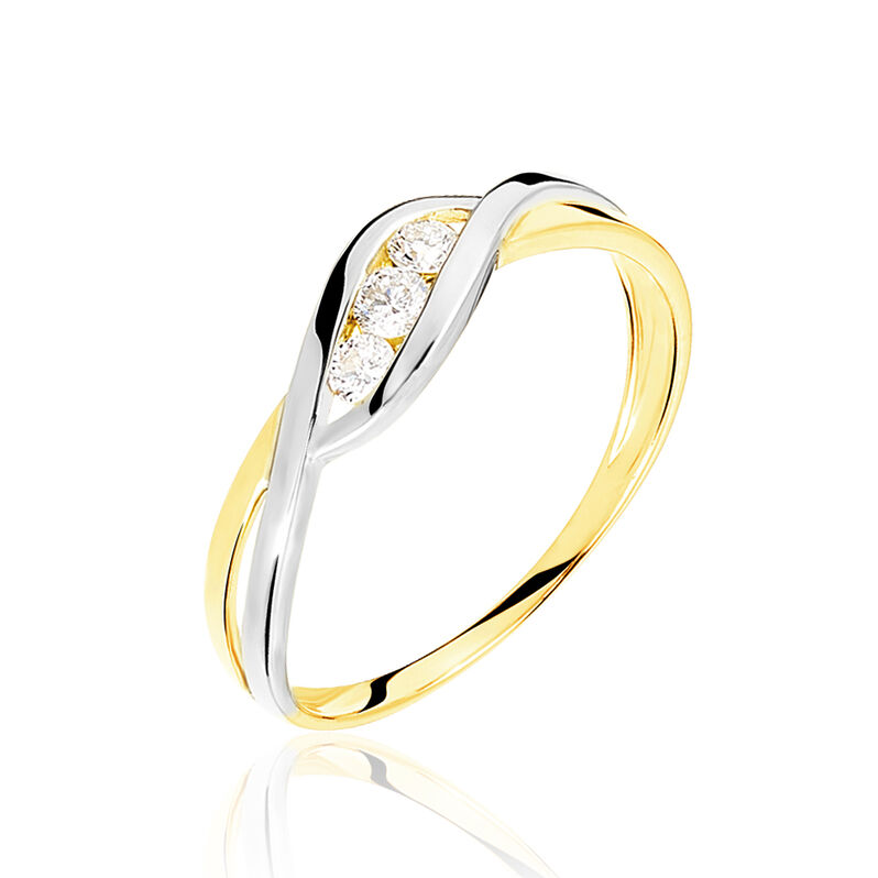 Bague Callie Or Bicolore Diamant - Spannringe Damen | OROVIVO