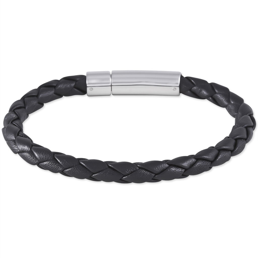 Herren Lederarmband Braun Edelstahl Angelo - Armbänder Herren | OROVIVO