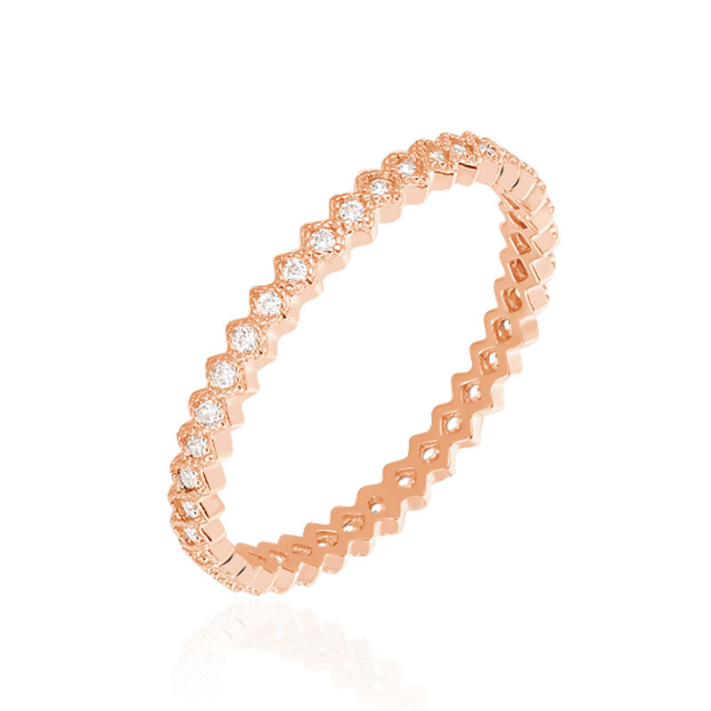 Bague Argent Rose Accumulation Losange - Spannringe Damen | OROVIVO