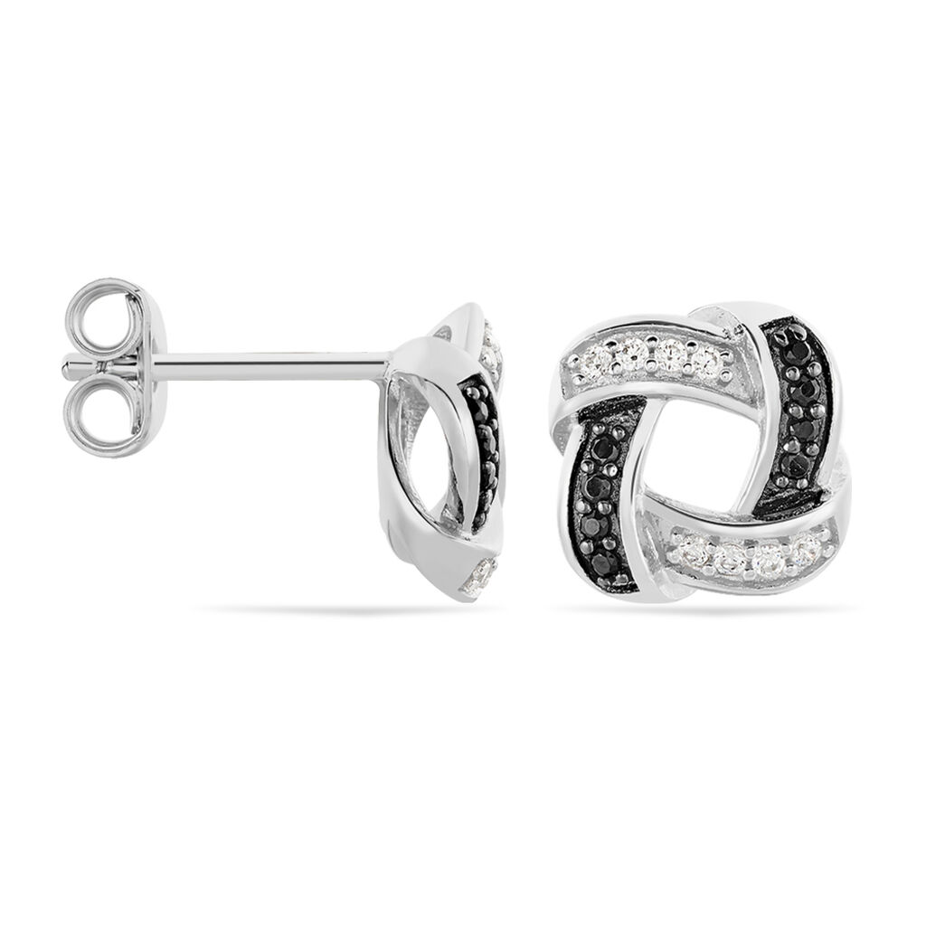 LILANA Damen Ohrstecker Silber 925 Zirkonia Wei&szlig;