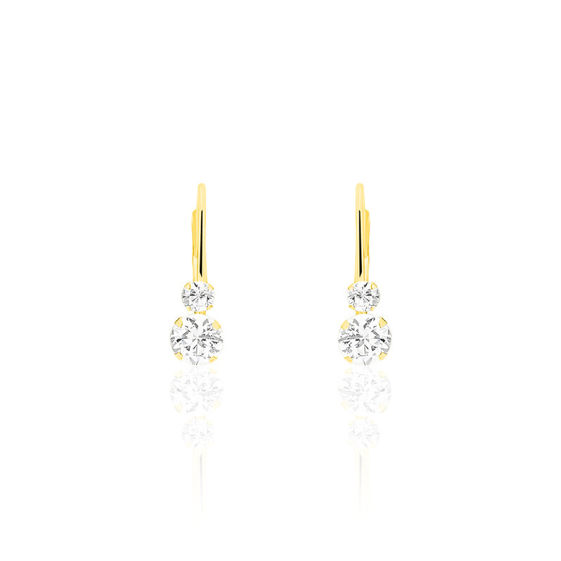 Damen Ohrhänger Gold 375 Zirkonia  - Ohrhänger Damen | OROVIVO