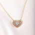 HERZ Damen Collier Gold Tricolor 375 (9 Karat) Zirkonia Wei&szlig; Herz