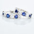 BEATRICE Damen Creolen Silber 925 Synthetischer Stein Blau 0,680 ct Kreis