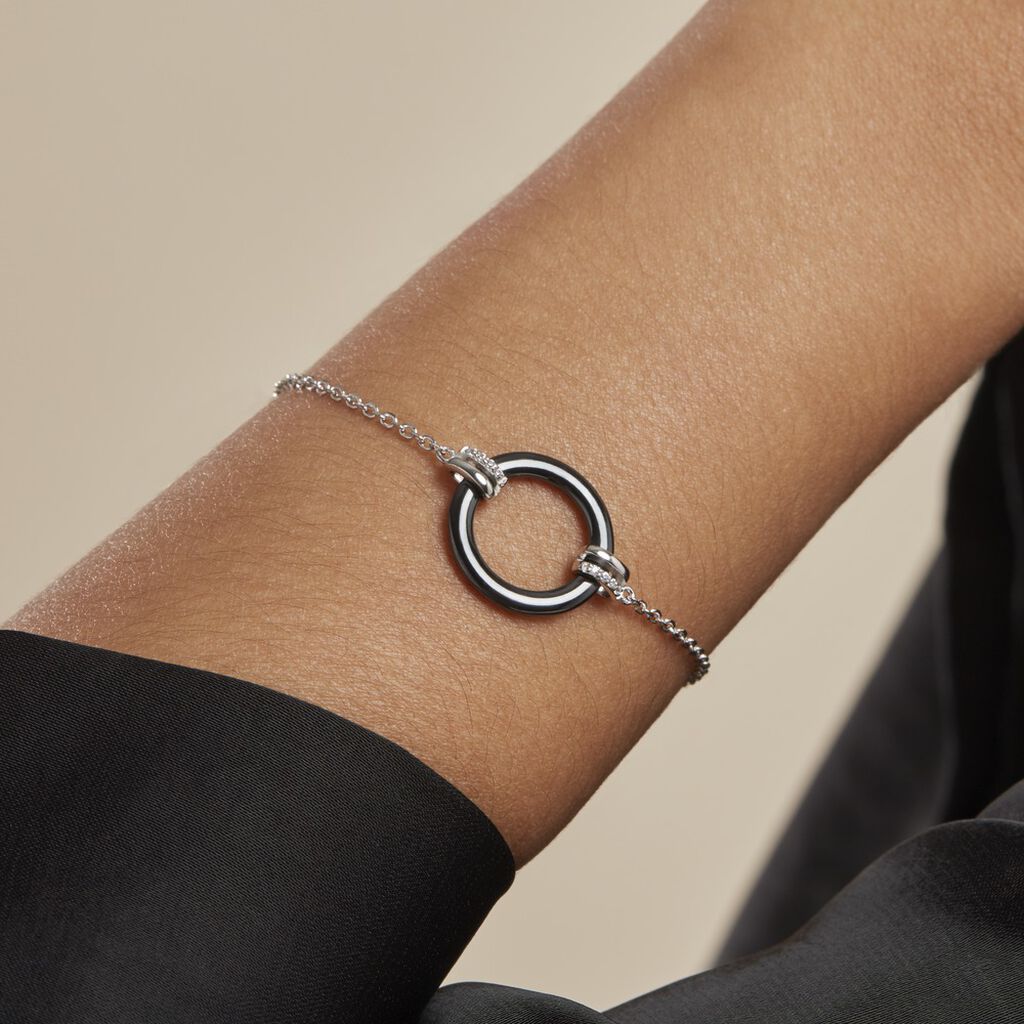 Bracelet Argent Et Céramique - Spannringe Damen | OROVIVO