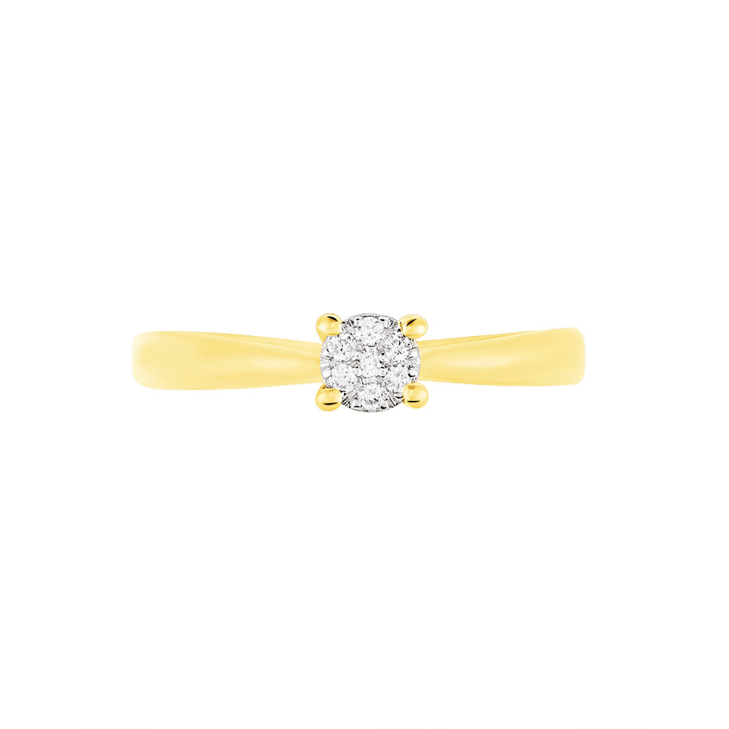 GRACE Damen Ring Gold 375 (9 Karat) Diamant Wei&szlig; 0,07 ct