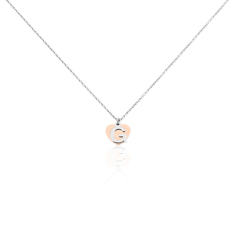 Damen Halskette Silber 925 Bicolor Buchstabe G - Halsketten Damen | OROVIVO