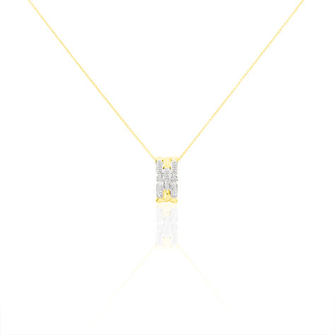 Damen Halskette Gold 375 Diamanten 0,14ct - Halsketten Damen | OROVIVO