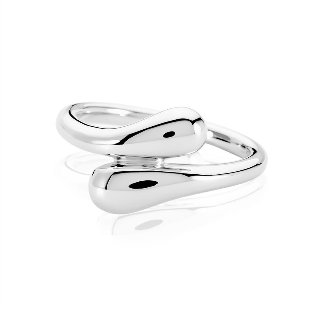 ELANI Damen Ring Silber 925 Tropfen, Ring ohne Stein